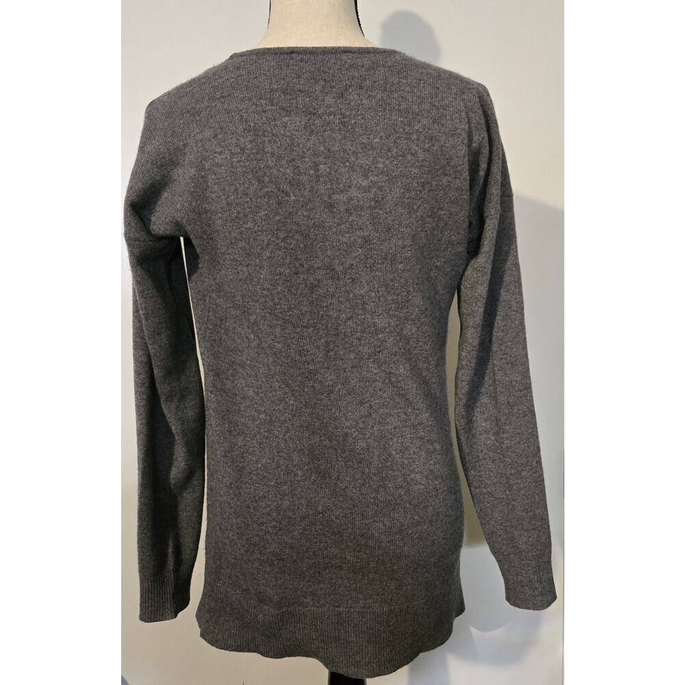 WOMAN'S ANN TAYLOR 100% CASHMERE SWEATER Pullover Gray Heather SIZE S EUC - Picture 3 of 6